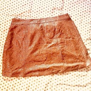 Decree Gold Sequin Mini Skirt